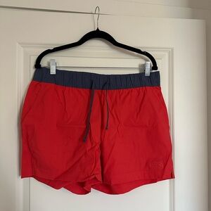 The North Face Red and Blue Women's Shorts Size Large